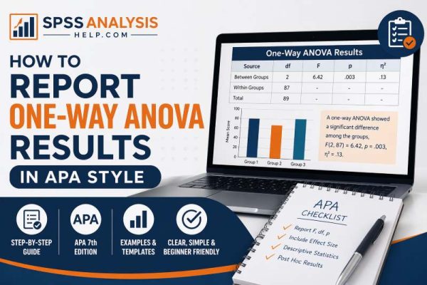 Reporting a one-way anova results in APA style